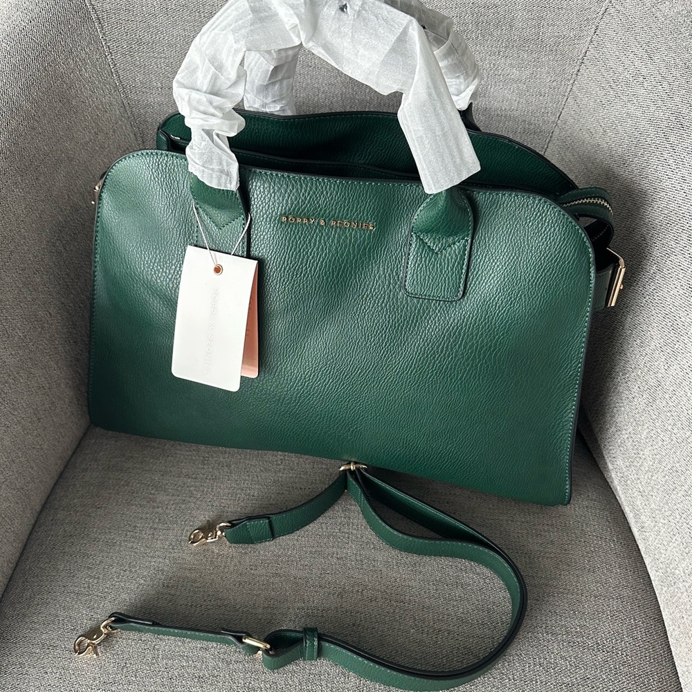 Uptown Tote in Heritage Green - Poppy and Peonies